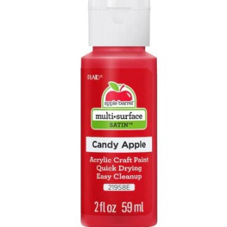Apple Barrel Multi Surface Acrylic Paint, 2 oz, Candy Apple 2 Fl Oz